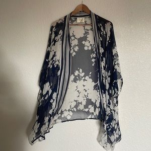 Anthropologie elevenses silk kimono